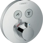 Vásárlói kedvenc Hansgrohe ShowerSelect S termosztátos csaptelep, falsík alatti szereléshez, 2 fogyasztóhoz 15743 000 (15743000)Hansgrohe