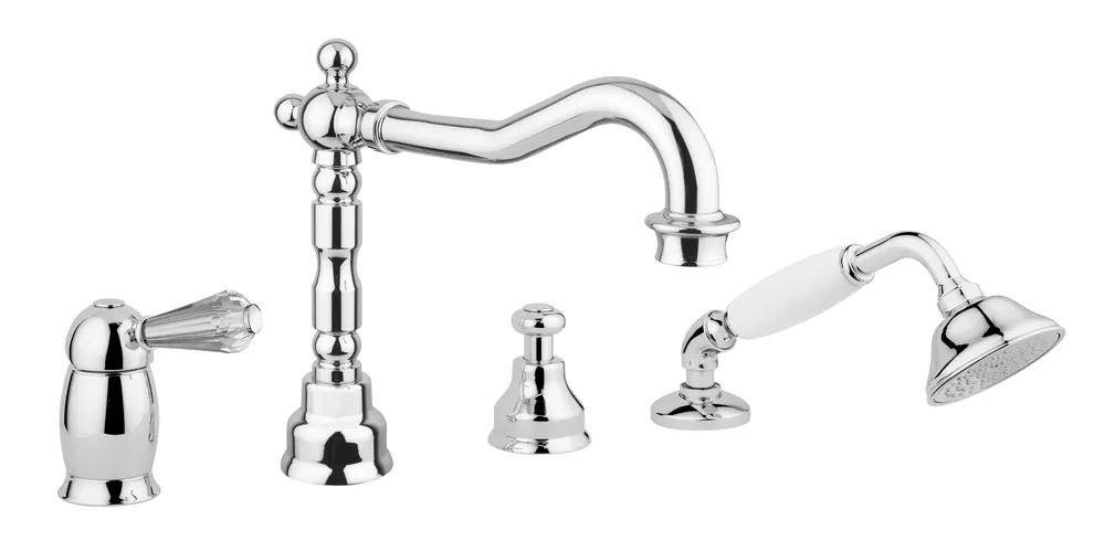 Legnépszerűbb Bugnatese Oxford 6355KNS Peremre szerelt 4 üléses kádcsap swarovski fogantyúval NS / NIKKELBugnatese