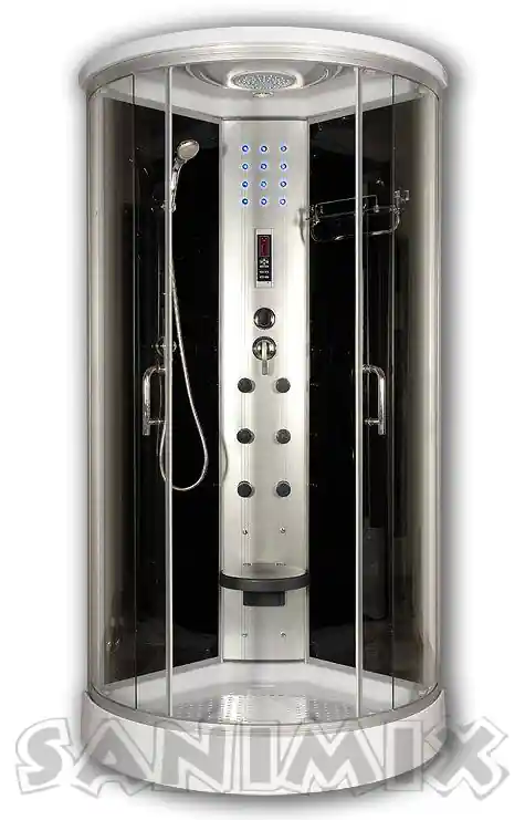 Sanimix Elektronikás hidromasszázs zuhanykabin 90x90 cm 22.8021-1 BLACK/2Sanimix Exkluzív ajánlat