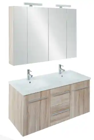 Kedvezményes ár Tboss Miláno 120 fürdőszobabútor komplett szett (venge, #pipere tükörrel)Tboss
