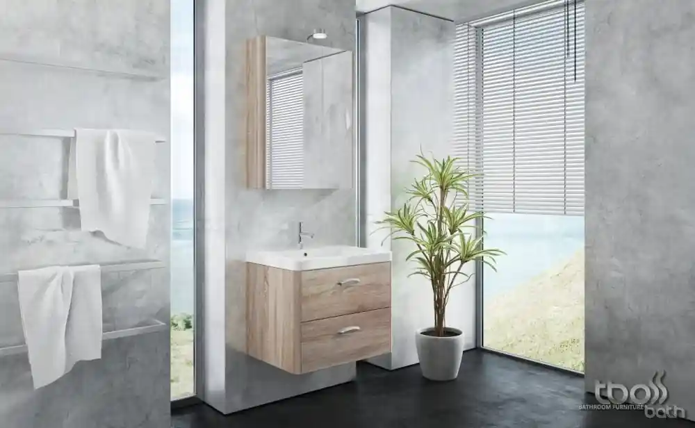 Végkiárusítás Tboss Torino 65 fürdőszobabútor komplett szett (venge, #pipere tükörrel)Tboss