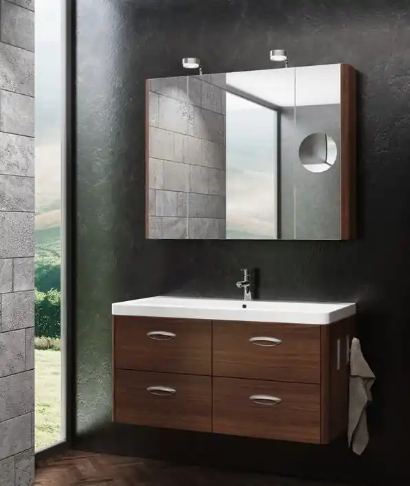 Tboss Torino 105 fürdőszobabútor komplett szett (venge, #pipere tükörrel)Tboss Gyors szállítás