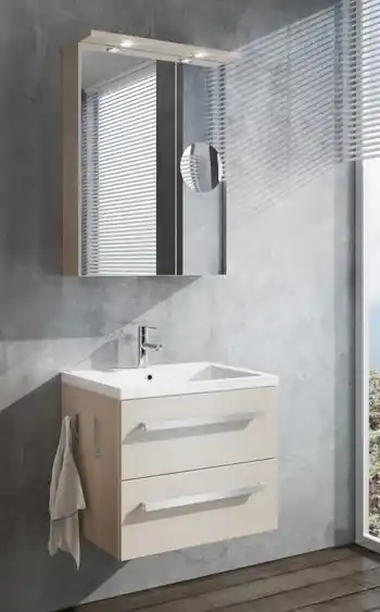 Tboss Modena 60 fürdőszobabútor komplett szett (pezsgőfa, #pipere tükörrel)Tboss Ne maradj le