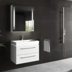 Tboss Icon 75 fürdőszobabútor komplett szett (magasfényű fehér, #sima tükörrel)Tboss Outlet