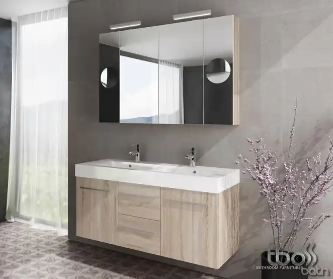 Tboss Nadja 120 fürdőszobabútor komplett szett (venge, #pipere tükörrel)Tboss Exkluzív ajánlat