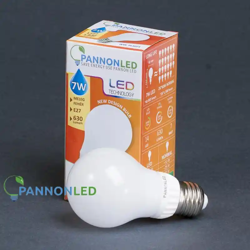 Pannonled LED lámpa E27 Gömb 7Watt SMD 300° Klasszikus WW Meleg fehér, 3079Pannonled Bestseller