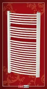 Radeco AT4-600/L íves típusú törölközőszárítós csőradiátor (790 W, fehér, 1060x676 mm)Radeco Olcsó