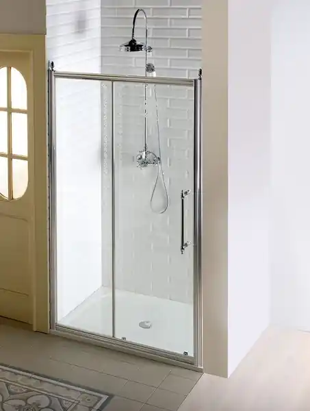 Sapho ANTIQUE 130 cm-es zuhanyajtó, eltolható ajtós, króm (GQ4513)Sapho Különleges ajánlat