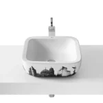 Roca Urban 40x40 cm-es pultra ültethető porcelán mosdó, Berlin 32765G00U (A32765G00U)Roca Expressz szállítás