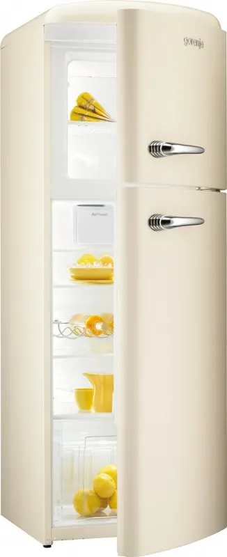 Akció Gorenje szabadonálló felülfagyasztós hűtőszekrény, old timer, A++, pezsgő RF60309OCGorenje