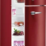 Olcsóbb Gorenje szabadonálló felülfagyasztós hűtőszekrény, old timer, A++, burgundi vörös RF60309ORGorenje