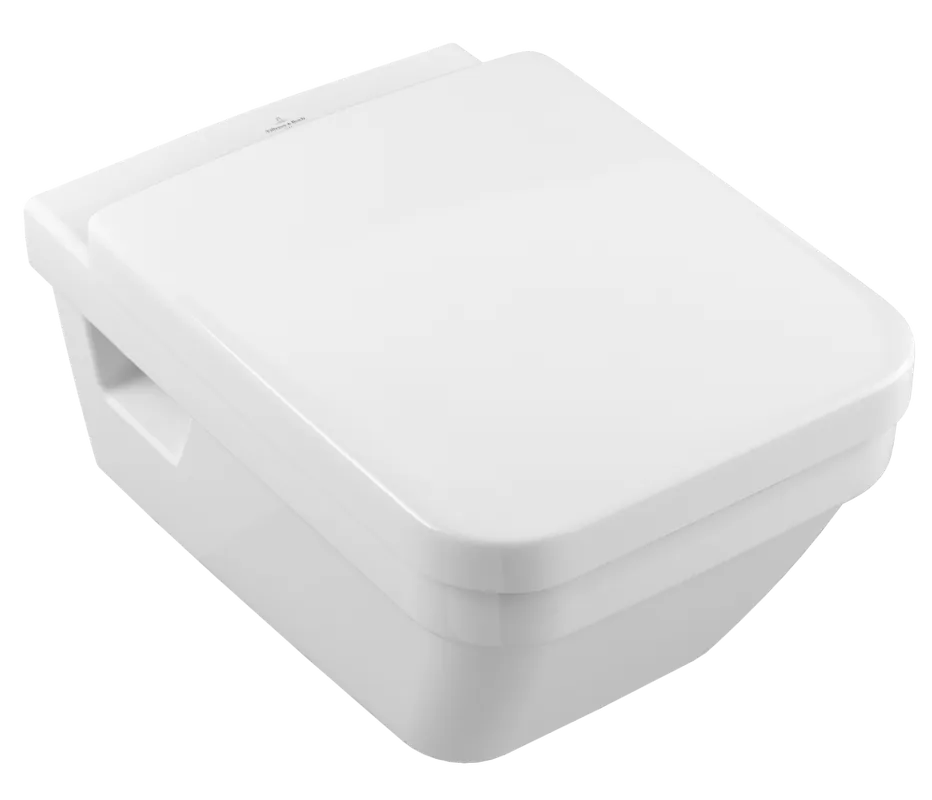 Villeroy & Boch Architectura falra szerelhető wc, ülőkével, perem nélküli DirectFlush kombipack 5685 HR 01 (5685HR01)Villeroy & Boch Kihagyhatatlan ajánlat