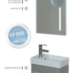 Akciós ár Tboss Modena 40 Lux komplett fürdőszobabútor, kézmosó szekrénnyel, tükörrel (juhar)Tboss