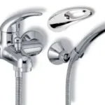 Novaservis Metalia 55 kádcsaptelep zuhanyszettel, króm, lyukas karral 55120,0Novaservis Prémium