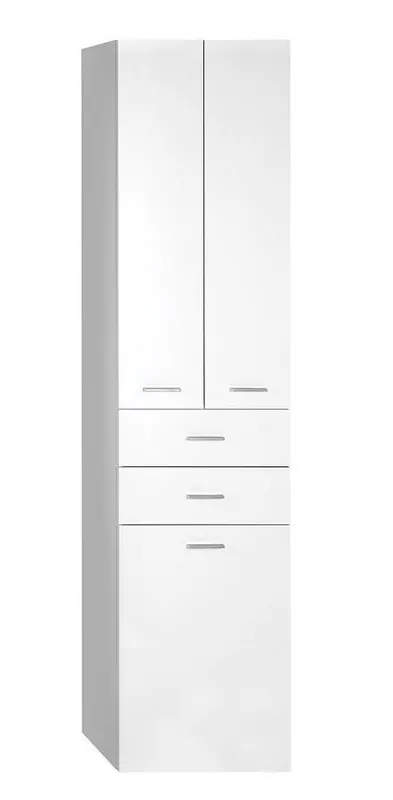 Végkiárusítás Aqualine Zoja állószekrény fiókkal és szennyeskosárral 50x184x29cm, fehér (51293)Aqualine