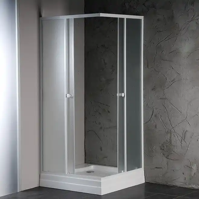 Aqualine ARLEN 90x90-es szögletes zuhanykabin, fehér, Brick üveg ( E92 helyett) (YQ900)Aqualine Csak ma