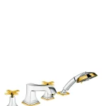 Hansgrohe Metropol Classic 4-lyukú perembe szerelhető kádcsaptelep króm/arany hatású 31449 090 (31449090)Hansgrohe Exkluzív ajánlat