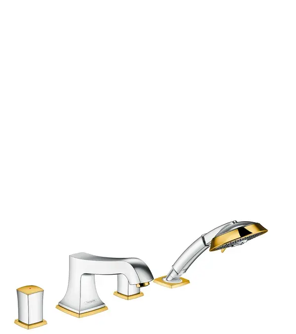 Vásárlói kedvenc Hansgrohe Metropol Classic 4-lyukú peremre szerelhető kádcsaptelep króm/arany hatású 31315 090 (31315090)Hansgrohe