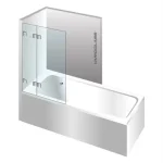 Varioglass Globus 603 80x150 cm-es kádparaván, bronz üvegVarioglass Korlátozott ajánlat