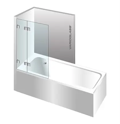 Különleges ajánlat Varioglass Globus 603 100x150 cm-es kádparaván, savmart üvegVarioglass