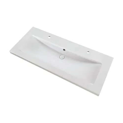 Outlet Marmy CALABRIA 120x51 cm beépíthető öntött márvány mosdó 2 csaplyukkal 80 6599 12 12 10Marmy