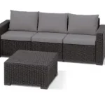 Vedd meg most Curver California 3 seater kerti bútor garnitúra, Bútor színe: Cappuccino színben, homok párnávalCurver