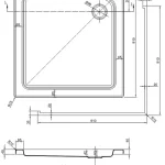 Sanotechnik 90x90 szögletes zuhanytálca levehető előlappal P19Sanotechnik Korlátozott ajánlat