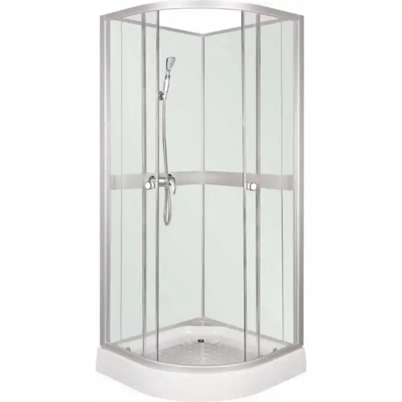 Biztonságos vásárlás Kerra CLASSIC íves zuhanykabin fehér hátfallal, több méretben, Méret: 90x90 cmKerra