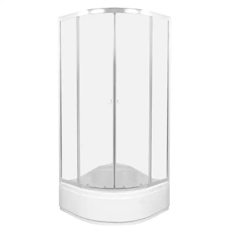Árengedmény Kerra Kaja íves mélytálcás zuhanykabin, Betét: Barna biztonsági üveg, Zuhanykabin méret: 80x80 cmKerra