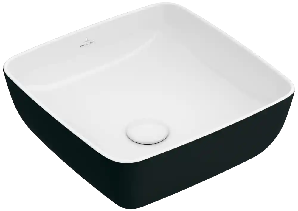 Villeroy & Boch Artis 41x41 cm ráültethető mosdó Coal Black 4178 41 BCT8 (417841BCT8)Villeroy & Boch Biztonságos fizetés