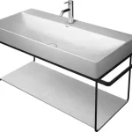 Kiárusítás Duravit DuraSquare 100-as mosdóhoz fali fém állvány, matt fekete 0031044600Duravit