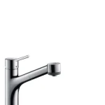 Hansgrohe M525-H170 egykaros konyhai csaptelep kihúzható zuhanyfejjel átfolyós vízmelegítőkhöz, króm 73861000Hansgrohe Bestseller