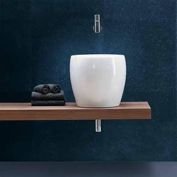 Laufen ILBAGNOALESSI ONE 45x45 cm ráültethető mosdó csaplyuk nélkül H8119734001091 (8.1197.3.400.109.1)Laufen Olcsó