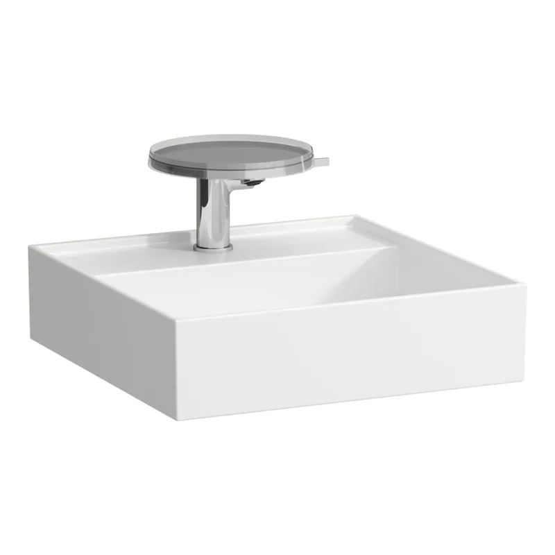 Outlet Laufen KARTELL BY LAUFEN 46x46 cm kézmosó csaplyuk nélkül H8153310001121 (8.1533.1.000.112.1)Laufen