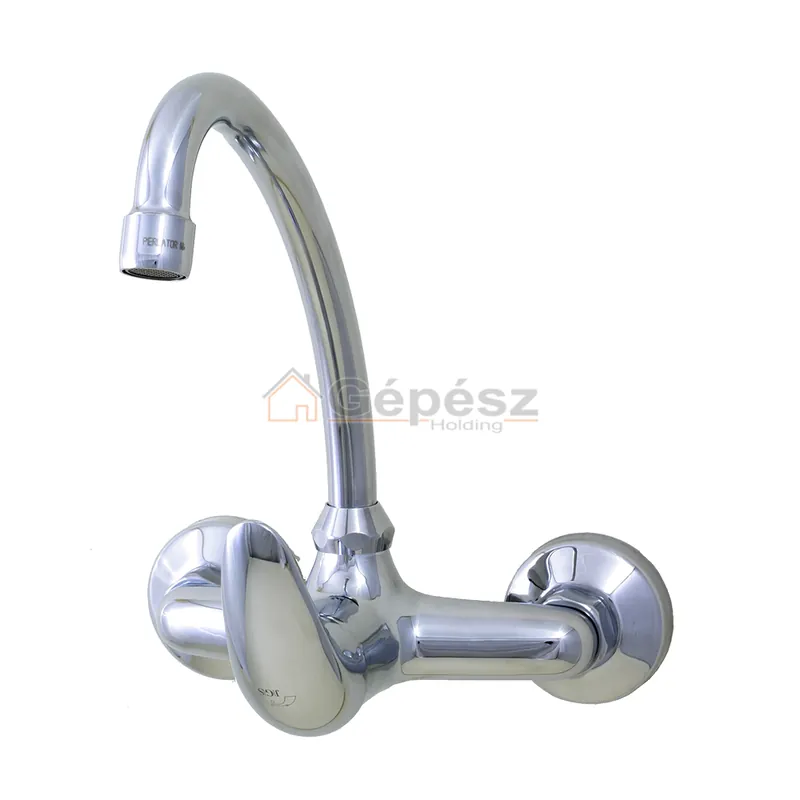Azonnal elérhető CONCEPT 50 mosogató csaptelep, egykaros, fali, felső kifolyócsővel, króm (CON_6727CR)Concept