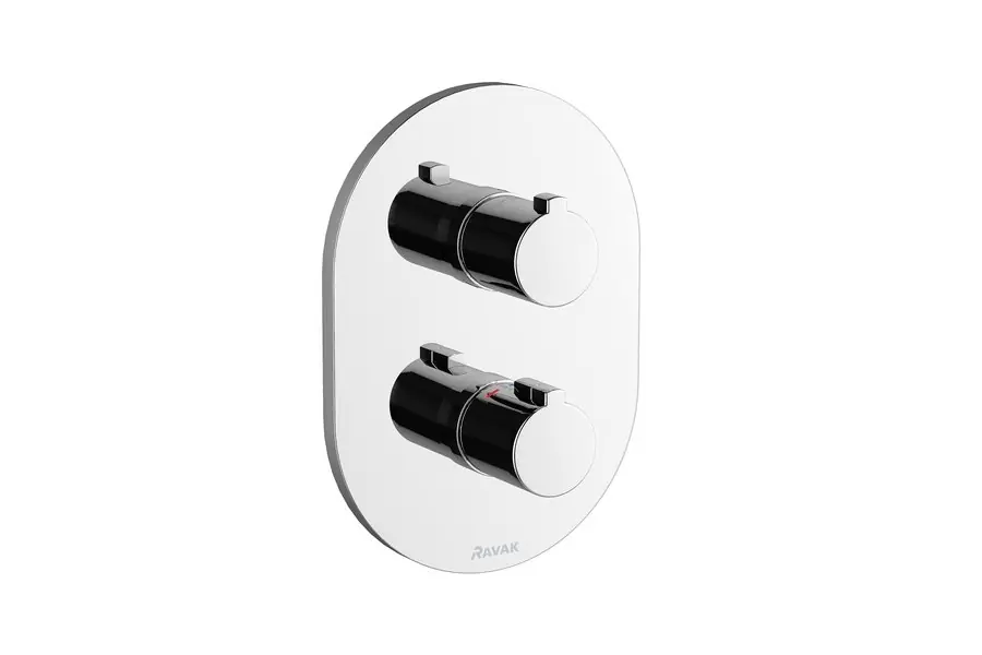 Ravak CR 063.00 Chrome termosztátos falba süllyesztett csaptelep, váltóval X070094Ravak Ajánlat