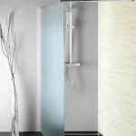Sapho AQUALINE WALK IN 80 cm fix zuhanyfal BRICK üveggel, króm WI080Aqualine Különleges ajánlat