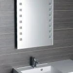 Korlátozott ajánlat AQUALINE 60x80 cm LED tükör világítással, billenő kapcsolóval (ATH56)Aqualine