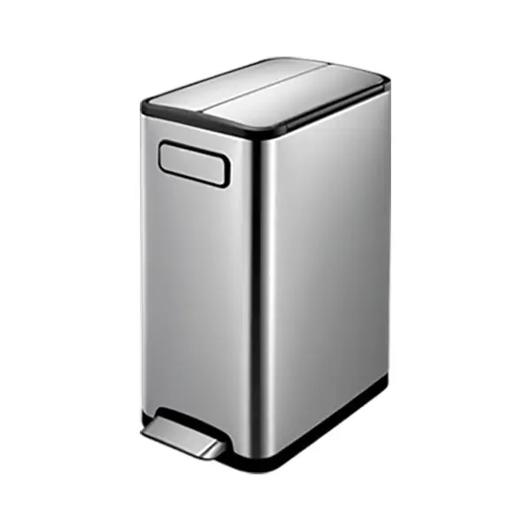 Újdonság Sapho ECOFLY szemetes, 20 l, pedálos, soft close, szálcsiszolt rozsdamentes acél (DR620)Sapho
