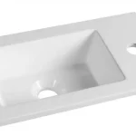 Vásárlói kedvenc AQUALINE öntöttmárvány mosdó 40x22 cm, fehér (LM420)Aqualine