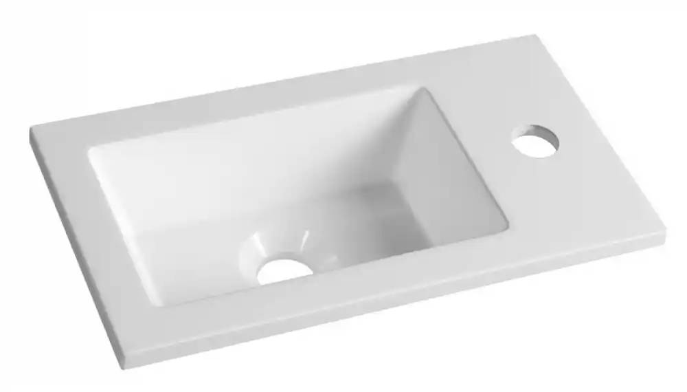 Vásárlói kedvenc AQUALINE öntöttmárvány mosdó 40x22 cm, fehér (LM420)Aqualine