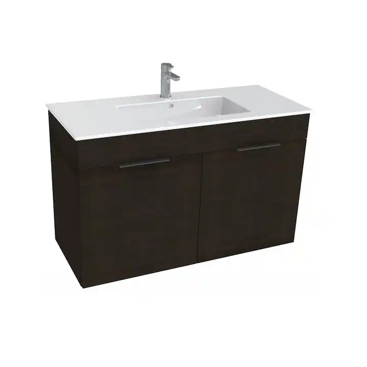 Nézd meg most Jika Cube alsószekrény 100x43 cm-es mosdóval, sötét tölgy H4536511763021Jika