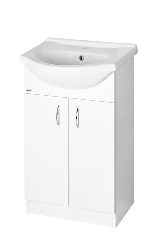Biztonságos fizetés AQUALINE SIMPLEX ECO 55 mosdótartó szekrény HF055 mosdóval 53x83,5x30,7cm (SIME550)Aqualine