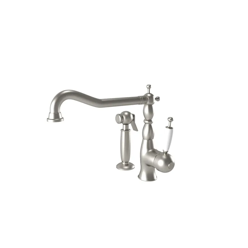 BUGNATESE Oxford álló mosogatócsaptelep kihúzható zuhanyfejes szettel, szálcsiszolt nikkel 6384NSBugnatese Olcsóbb