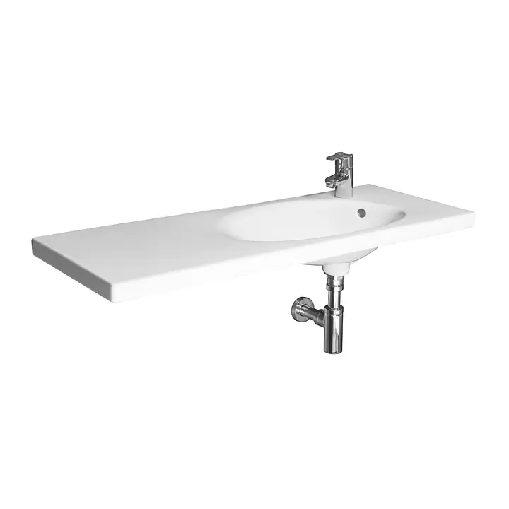 Korlátozott ajánlat Jika Tigo 100x38,5 cm bútorra építhető aszimmetrikus mosdó H8122190001061Jika
