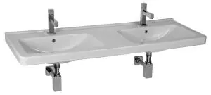 Olcsó Jika Cubito 130x48,5 cm dupla mosdó H8144201001041 Jika Perla felülettel (8.1442.0.100.104.1)Jika