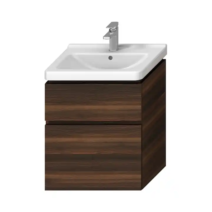 Kedvezmény Jika Cubito Pure alsószekrény a 60 cm-es mosdóhoz 2 fiókkal, sötét fenyő H40J4234024611Jika