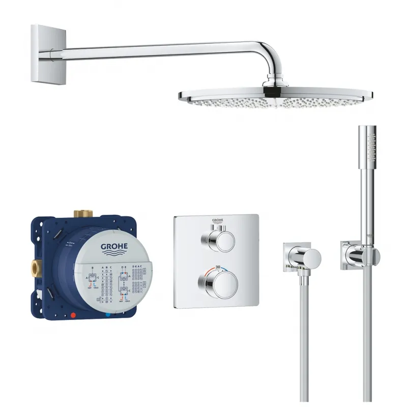 Grohe Grohtherm Rainshower Cosmo 310 falsík alatti termosztátos zuhanycsaptelep szett, 2 funkciós 34730000Grohe Végkiárusítás