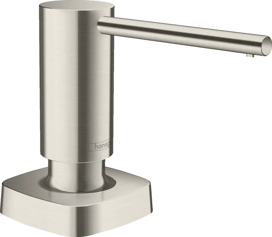 Korlátozott ajánlat Hansgrohe A71 folyékony szappan és mosogatószer adagoló, rozsdamentes acél hatású 40468800Hansgrohe