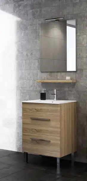 Tboss Trento 60 alsószekrény kerámia mosdóval, Floating Mirror Easy 60 tükörrel (több színben, komplett szett)Tboss Kiárusítás